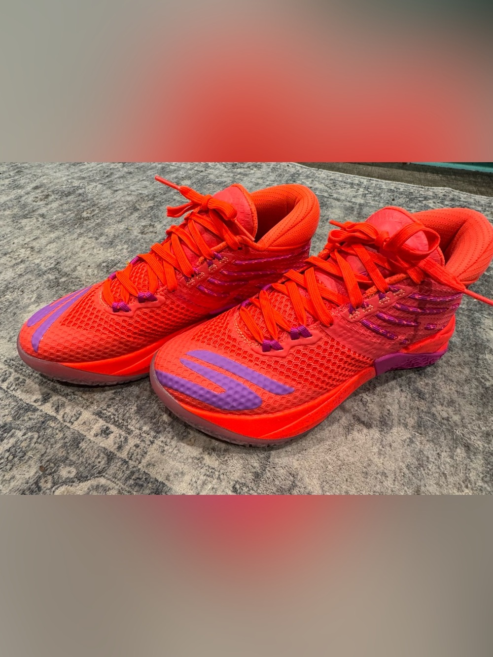 Skechers Women’s/Men’s Athletic Shoes in Bright Orange with Purple Accents